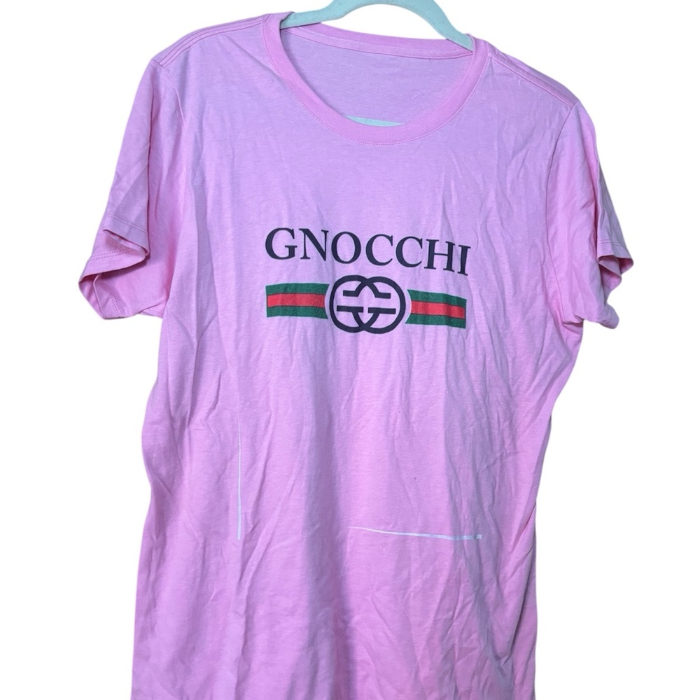 Fun Gnocchi Pink Graphic T-Shirt